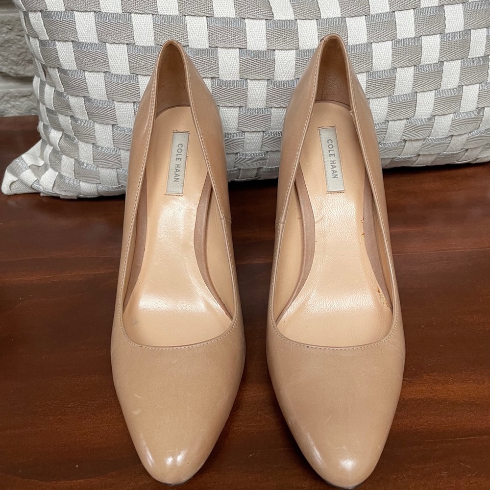 Cole Haan Grand OS Nude Leather Pumps 6 1/2